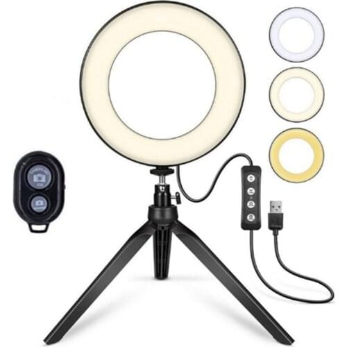26/16CM photography lighting mobile phone ring light tripod bracket photo led selfie bluetooth remote ring light light TikTok Yo