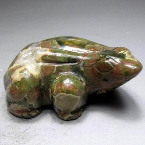3"/104g Jasper Frog Handmade Stone Carving - crystals and stones healing Mineral specimen Home Decor feng shui XX0618/11
