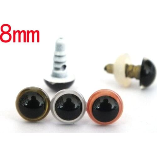 30pairs/lot gold and white and orange 3color safety eyes with washer-8mm
