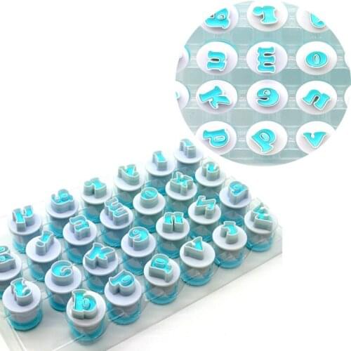 4/10/26/40pcs Digital Upper Lowercase Alphabet Cookie Cutter Capital Letters Fondant Cutter Baking Cupcake Mold Cake Decorating