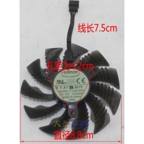GTX960/970 0.5A 0.5A 12V T129215SU 4 line temperature control card fan