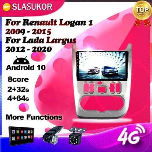 Android Multimedia Video Radio Audio Player For Renault Logan 1 2009 - 2015 For Lada Largus 2012 - 2020 Navigation GPS 2din DVD