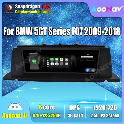 Android 11.0 Car Stereo Auto Radio GPS Navigation For BMW 5GT Series F07 GT 2009-2018 8G+256G Car Multimedia Player Touch Screen