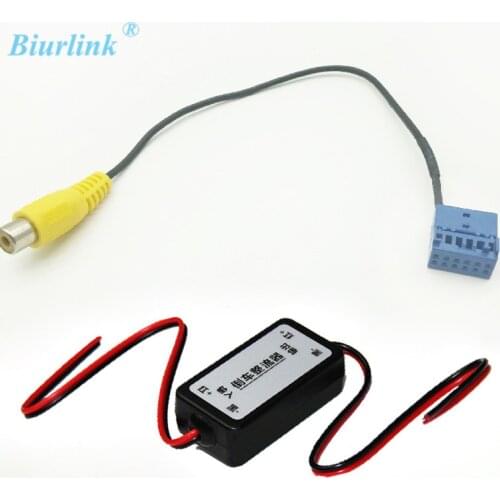Biurlink RCD330 MIB Rear Reversing Camera RCA Cable Adapter DC Relay Filter For Volkswagen Golf 6 Passat B6 Touran Tiguan