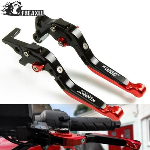 CNC Aluminum Motorcycle Handlebar Grips Brake Clutch Levers Adjustable Folding Extendable For Honda CBF1000 CBF 1000 2006-2009
