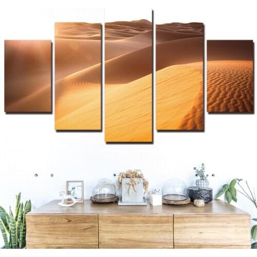 Desert Canvas Painting Sunshine Landscape Wall Picture for Living Room Decoration Dune Posters and Prints Wall Art Photo