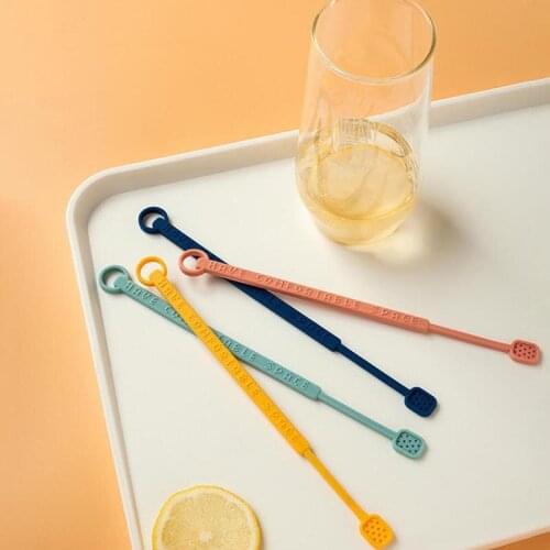 Creative Silicone Baby Milk Powder Blender Cute Stirring Rod Long Handle Stirring Stick Tea Coffee Stirrer Tool Accessories