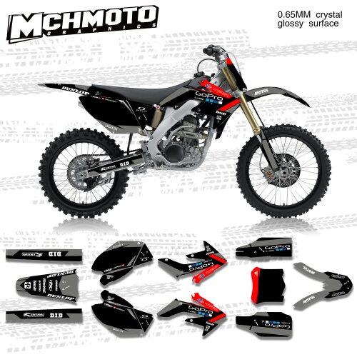 MCHMFG Decal For HONDA 04-05 06-07 08-09 CRF250R 2004 2005 2006 2007 2008 2009 Motorcycle Graphic Sticker