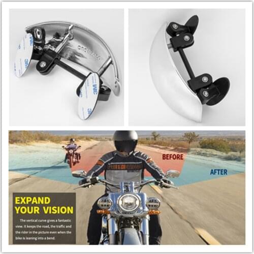 Motorcycle Accessories Rear View Mirror Chromed 180 Ultra Holographic Wide Angle Rearview Mirror for Most Cruisers Sport Bikes