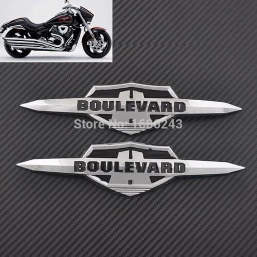 Motorcycle Chrome Fuel Gas Tank Nameplate Adapter Kit Decorativie Sticker For Suzuki Boulevard VL400 800 C50 M50 C90 M90 M109R