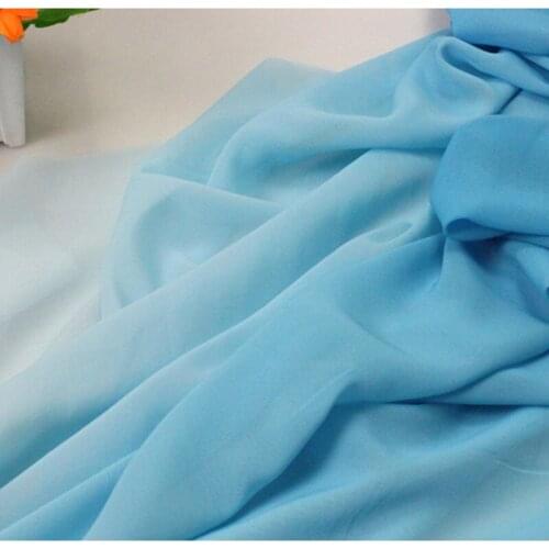 Soft 100D Chiffon Fabric Colorful Yarn Fabric solid Color wedding Dress Skirt Dance dress Lining Blouse Curtain Fabric