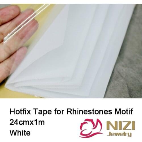 Mylar Tape 24cm x 1m Hotfix Transfer Paper Rhinestone Tape Pvc Plastic With PET Glue Good Quality for Hotfix Rhinestones Motif
