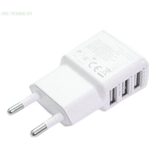 5V 2A Wall Charger USB Charger Device Plug 3 Ports EU Plug USB Wall Travel AC Charger Adapter For Phone 100pcs/lot