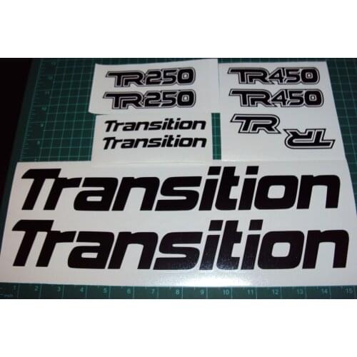 For 1Set Transition Bike Decals 450 or 250 DH MTB TR Covert Bandit Blindside Freeride Car Styling