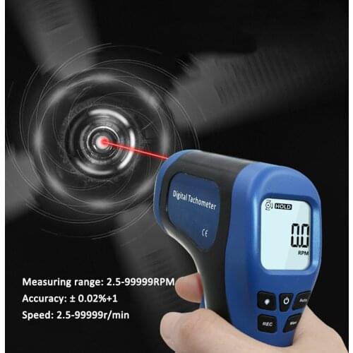 Professional Car Exclusive Non-Contact RPM Meter Motor Speed Gauge Gun Style Surface Speed Tach Meter Speedometer