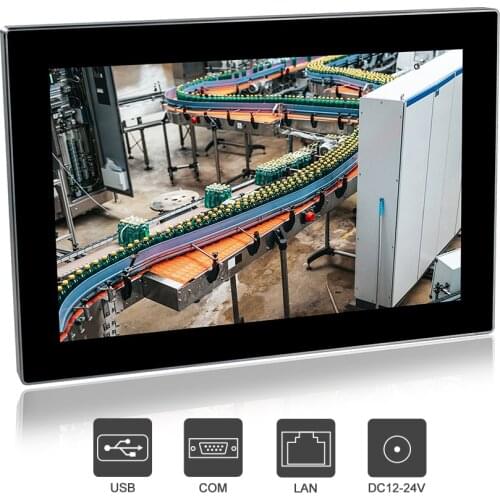 Industrial pc touch stainless steel waterproof IP69K j1900 mini pc LAN/RS232/USB all in one pc windows 10 7/5 for food industry