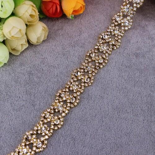 Luxury Costume Cup Chain Silver Sashes Handmade Rhinestone belt Wedding Bridal Belt headband Crystal Rhinestone Trim Applique