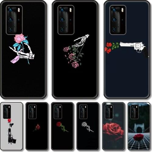 Rose lover Phone Case For Huawei Honor 20 10 9 8 N Pro Lite A C RU black cell shell