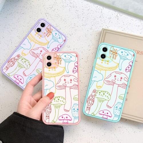 Cute Color Graffiti Painting Skin Feel Matte Phone Case for iPhone 11 12 Mini Pro X XS XR Max 6 6S 7 8 Plus SE 2020 Back Cover