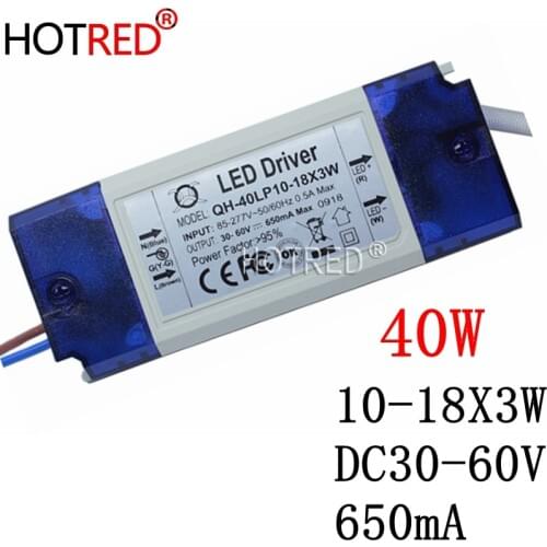 5 Pieces 10-18x3W 650mA LED Driver 30W 40W DC30-60V High Power LED Powr Supply For Floodlight