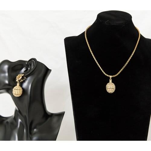 SUNNCIE Vintage Copper Color Necklace And Earrings Set Small Flowers Pendant Set Wedding Jewelry 2021 New Design