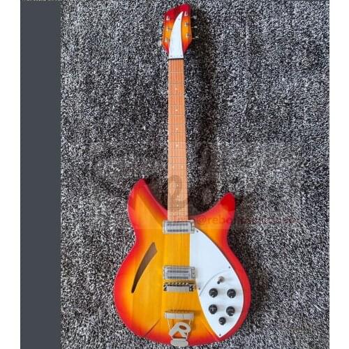 Weifang Rebon 6 string Rick electric guitar in Cherry Sunburst colour