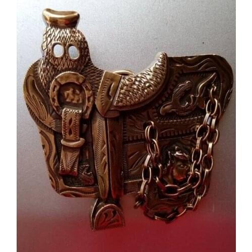 Western Cowboy Bronze Color Belt Buckle JF-BY263 suitable for 4cm wideth belt with continous stock