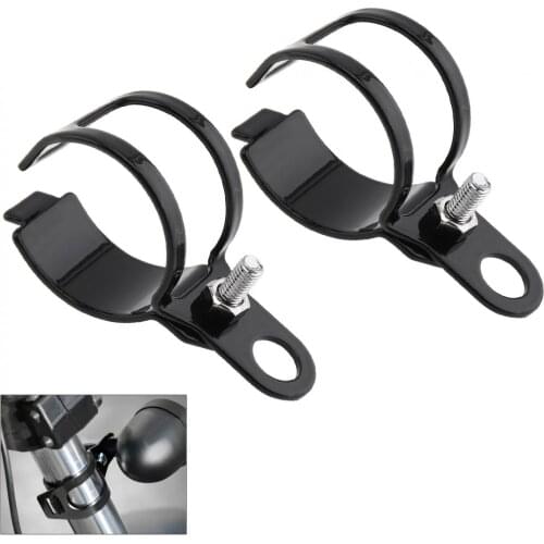 2 Pcs 27 - 36 mm Motorcycle Mount Turn Signal Bracket Flasher Bracket Blinker Indicators Holder Fork Mount Clamp
