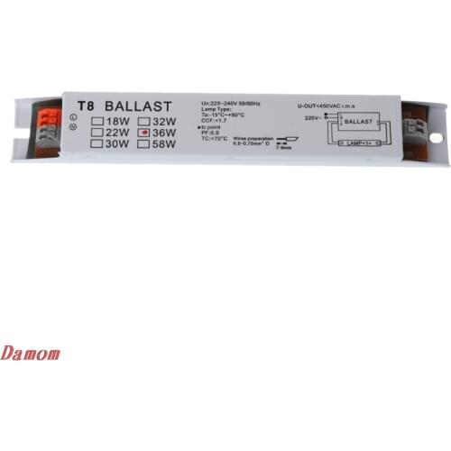 220-240V AC 36W Wide Voltage T8 Electronic Ballast Fluorescent Lamp Ballasts Xinp