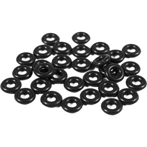30 Pcs 2.5mm x 6.5mm x 2mm Rubber O Rings for Wacky Worm Fishing