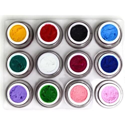 3D Acrylic Nail Gel Gorgeous 12 Colors Soak Off Long Lasting Gel Nail Polish 8ML UV Gel Manicure Nail Art Tools