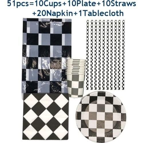 51/81 Racing Car Driving Disposable Tableware Boy Birthday Cup Plate Straws Napkin Tablecloth Party Decoration Supplies supplier