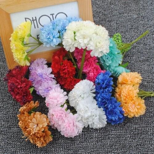 6pcs 3.5cm New Arrival Mini Multicolor Silk Artificial Rose Flowers Bouquet Wedding Decoration For DIY Scrapbooking Flower