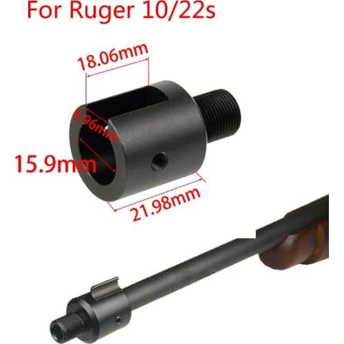 Aluminum Ruger 1022 10/22 Muzzle Brake Adapter 1/2x28 & 5/8x24 .750 Barrel End Thread Protector Combo .223 .308 Compensator