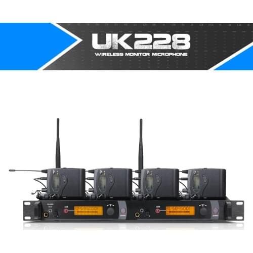 Wireless Input/Inner Ear Monitoring System Stage Monitor Headset Microphone Microphone R2050 IEM 4 Receiver 4 Transmitter