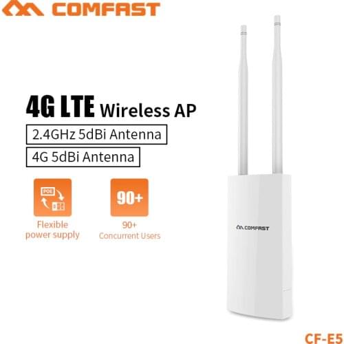 COMAFST High Power Outdoor 2.4G&4G Card Wireless Router WIFI Signal Support DC&POE Power Supply Unlimited AP Network Adapter E5