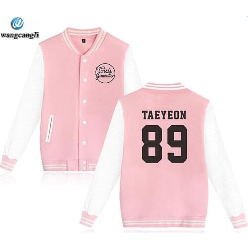 Kpop SNSD Girls Generation Six Album sweatshirt baseball Jacket women/men uniform coat winter college hoodies plus size Jackets