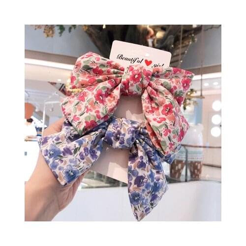 Big Hair Bow Ties Hair Clips Layer Butterfly Floral Hairpins Girls Kids Cute Sweet Bowknot Hairpins Vintage Hair Accessories