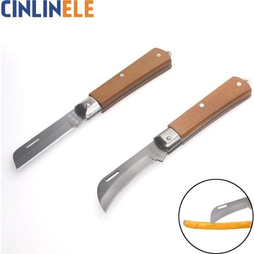Electrical Insulation Quick Strip Cable Stripper Fold Cutter Tool Removal / Slitter Knife and Wire Stripping Tool