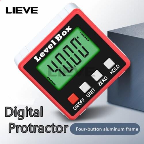 Electronic digital display level digital display angle meter inclinometer 360° inclination box angle ruler high precision