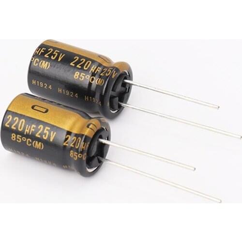 6 Pieces Nichicon Audio Capacitor Coupling Filter Capacitor 220uf 25v KZ Series 25v 220uf 12.5x20mm