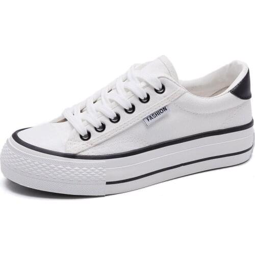 Women Canvas Shoes 3.5CM Platform Classic High Quality Fashion Outdoor Girls Sneakers Zapatos De Mujer Tenis Feminino