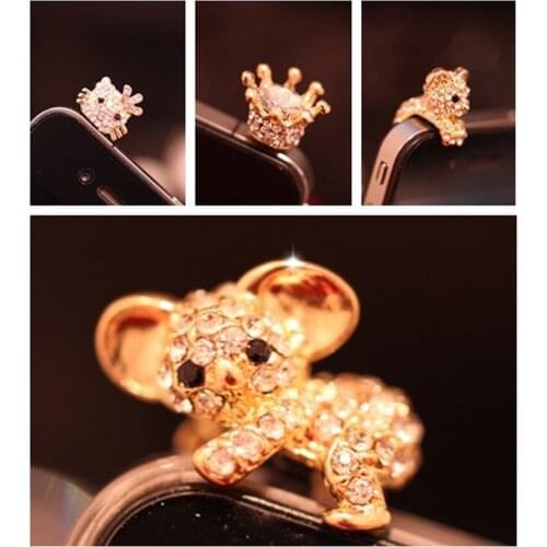 Hot Sales Cute Dust Plug 3.5mm Headphones Gadgets Stubs For Iphone 6 5s For Samsung S7 xiaomi Universal Push-button phones