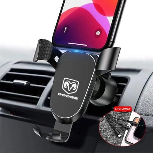 Metal Phone Holder Car Navigation Mobile Phone Holder Bracket Support For Dodge Challenger Avenger SXT Caliber Nitro RAM 1500
