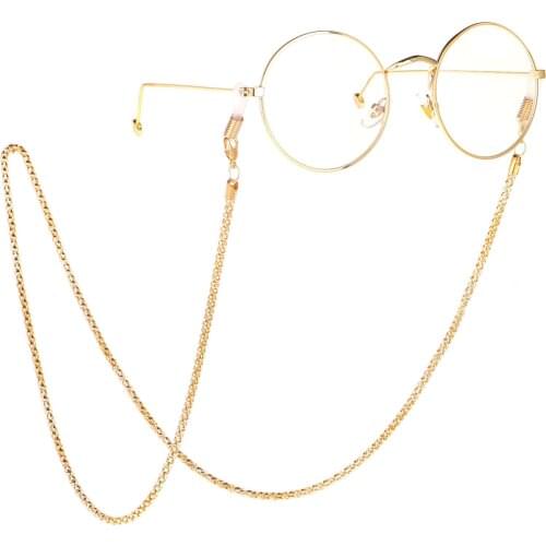 Color-preserving fashion simple hollow chain Gold new glasses chain