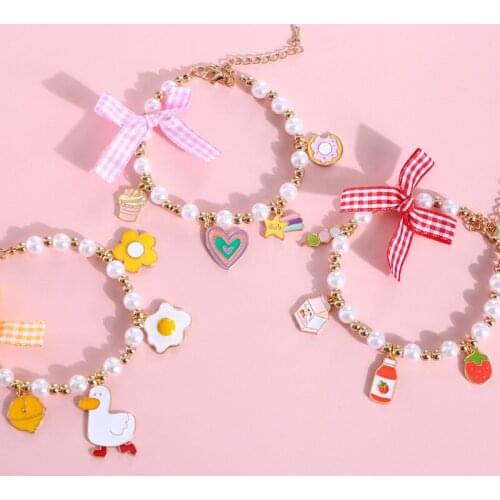 Fashion Pet Collars Puppy Dog Cat Pearl Necklace Pet Accessories Cute Pendant Pets Dogs Cats Collar & Leads Jewelry