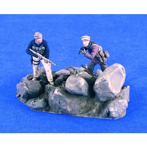 1:35 Resin Figure Model Kit Unassambled Unpainted X276(3 FIGURES WITH BASE)