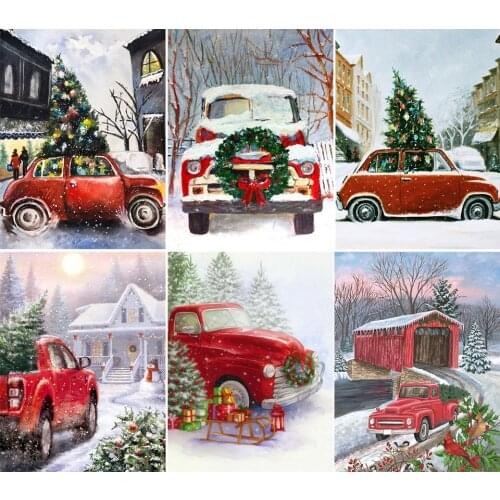 DIY 5D Diamond Painting Christmas Tree Car Gift Cross Stitch Kit Full Square Embroidery Mosaic Winter Art Picture New Arrival