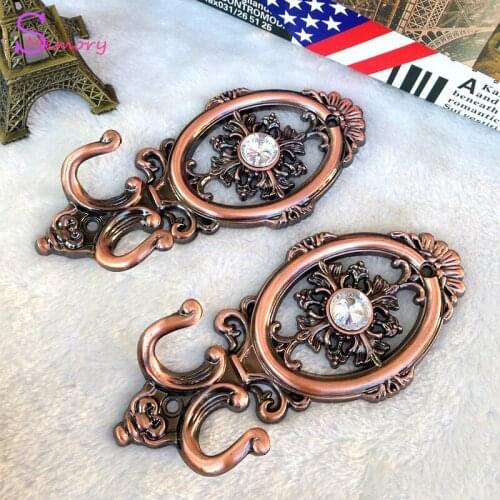 Diamond flower Curtain Tie Back Tieback Holders Wall Hooks Hanger Home Decor