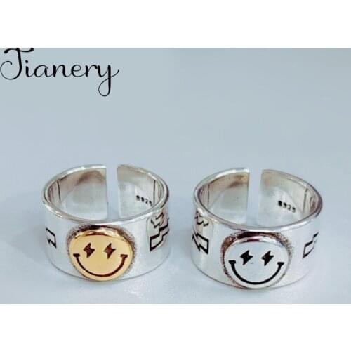 New Arrivals Charming Smile Face Ring for Women Boho Knuckle Party Rings Gothic Punk Jewelry Gifts for Girls 2021